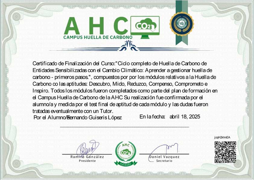 Huella carbono Asarex