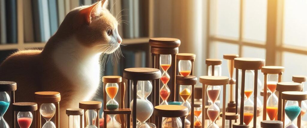 Una continuidad en el tiempo. gato y relojes ASAREX