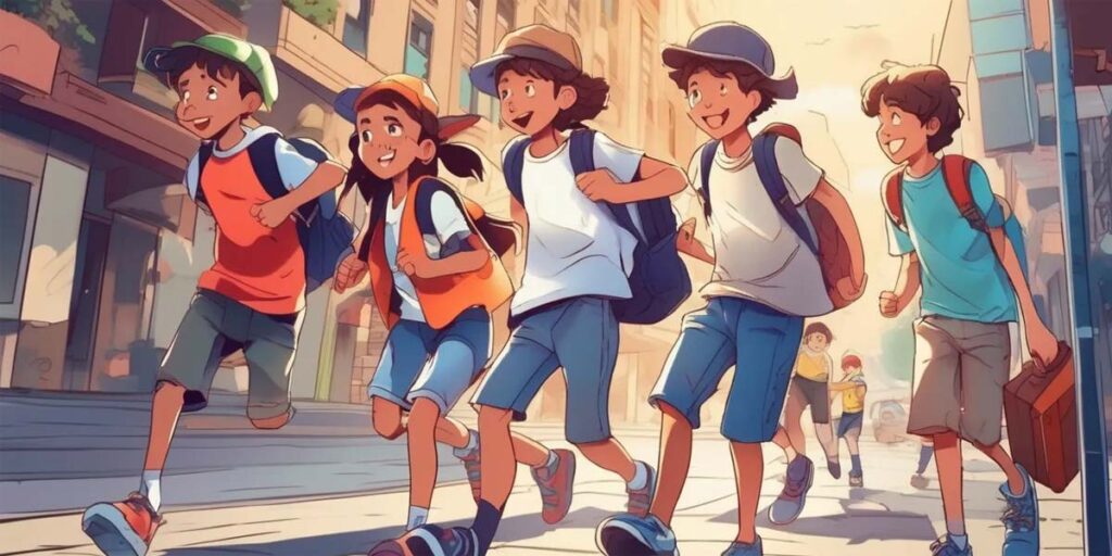 Creciendo sin madurar dibujo jovenes caminando ASAREX