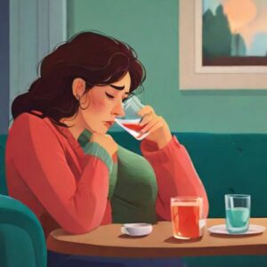 la otra cara la moneda mujer bebiendo asarex